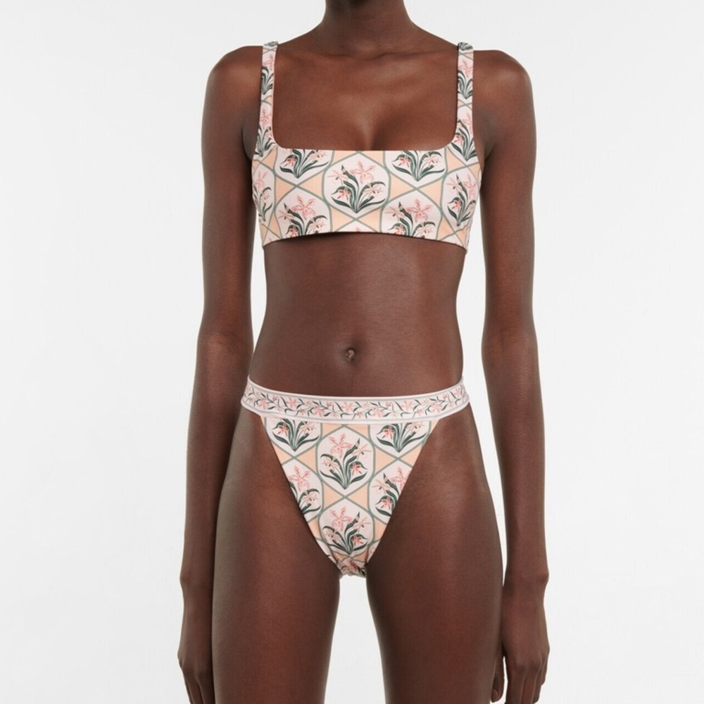 Agua by Agua Bendita Floral Bikini in Pink and Green